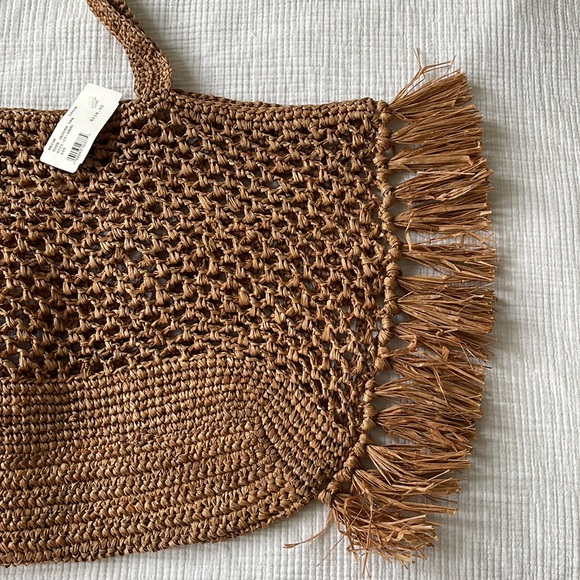 ꧁❤️HOST PICK❤️꧂ BTB LOS ANGELES Jayden Raffia Tote in SAND Color - Picture 8 of 11